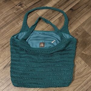 The Sak Teal Knit Tote Bag